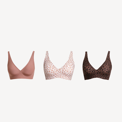 💕Jelly Wireless Womens Comfortable Wireless Bras Push Up Bralettes Seamless Tshirts Bras Deep V Everyday Bras