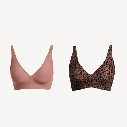 💕Jelly Wireless Womens Comfortable Wireless Bras Push Up Bralettes Seamless Tshirts Bras Deep V Everyday Bras