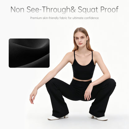 Tiworld® Women's High Waisted Wide Leg Yoga Pants - Tummy Control & Squat Proof Stretchy Lounge Leggings