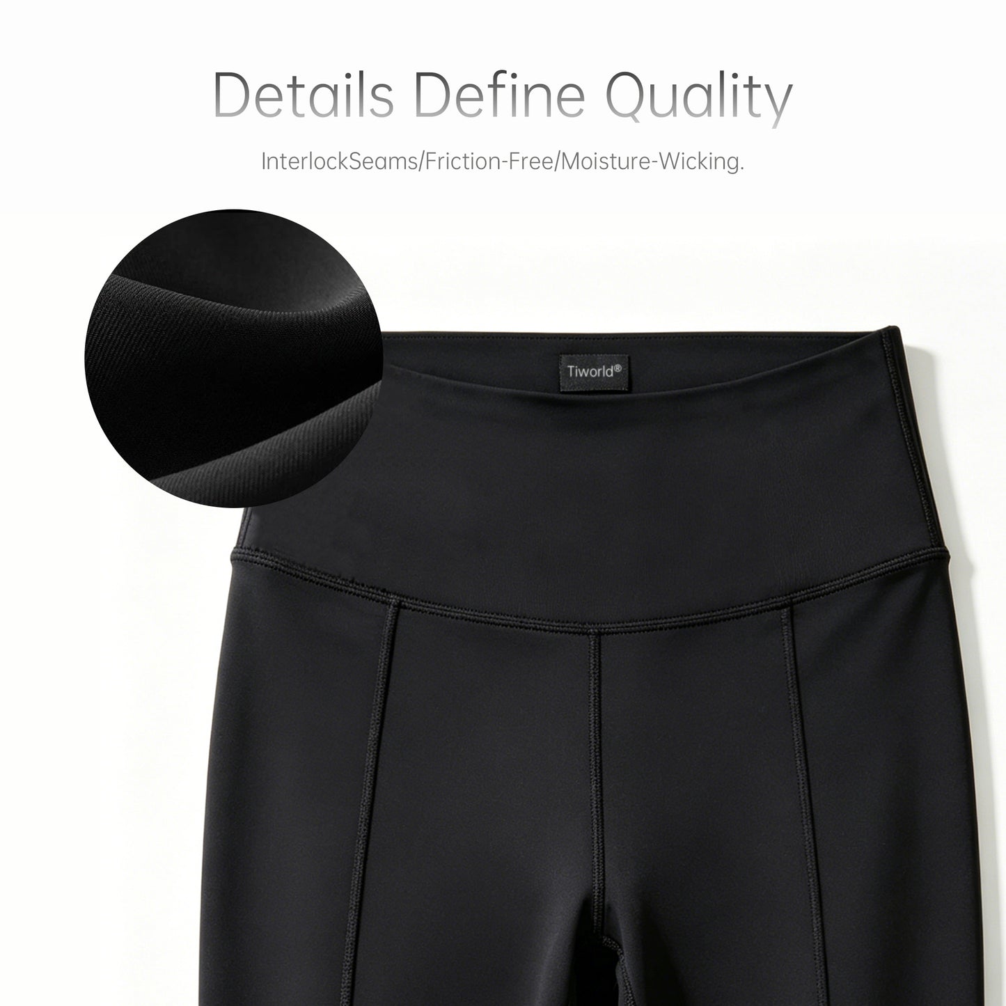 Tiworld® Women's High Waisted Wide Leg Yoga Pants - Tummy Control & Squat Proof Stretchy Lounge Leggings