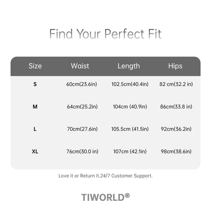 Tiworld® Women's High Waisted Wide Leg Yoga Pants - Tummy Control & Squat Proof Stretchy Lounge Leggings