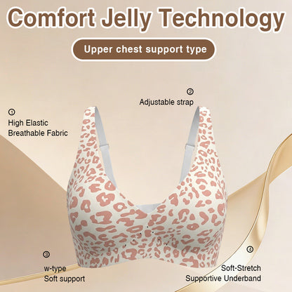💕Jelly Wireless Womens Comfortable Wireless Bras Push Up Bralettes Seamless Tshirts Bras Deep V Everyday Bras