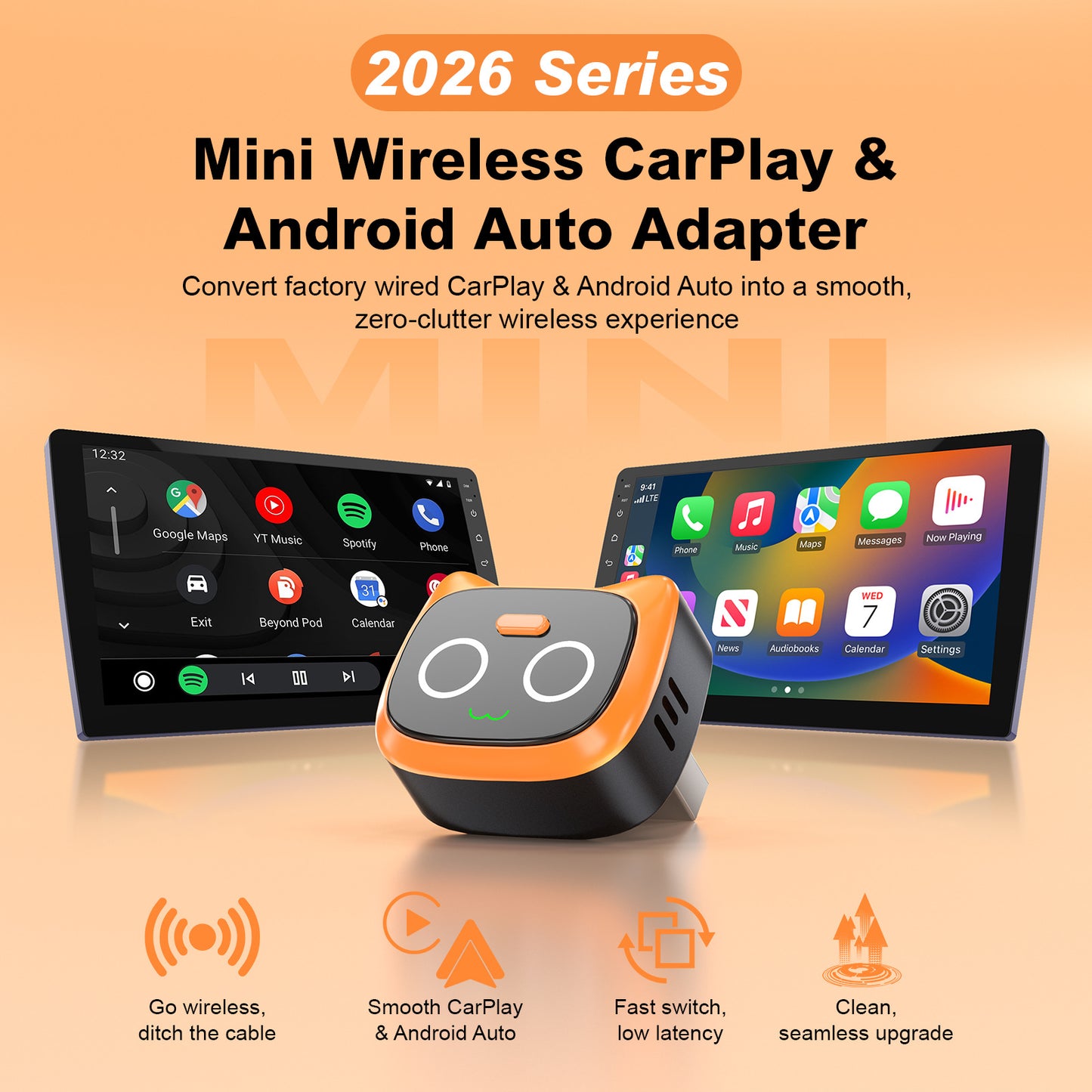 The Ultimate 2-in-1 Wireless Plug-and-Play Box by car— Upgrade Your Ride Today! 🚗✨